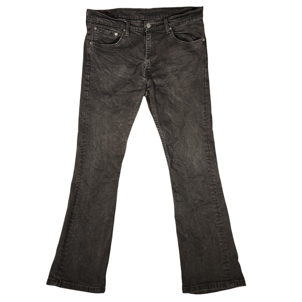 Levi's 527 Slim Bootcut Jeans Mens 36x32 Black Excellent Faded Denim 05527-0539